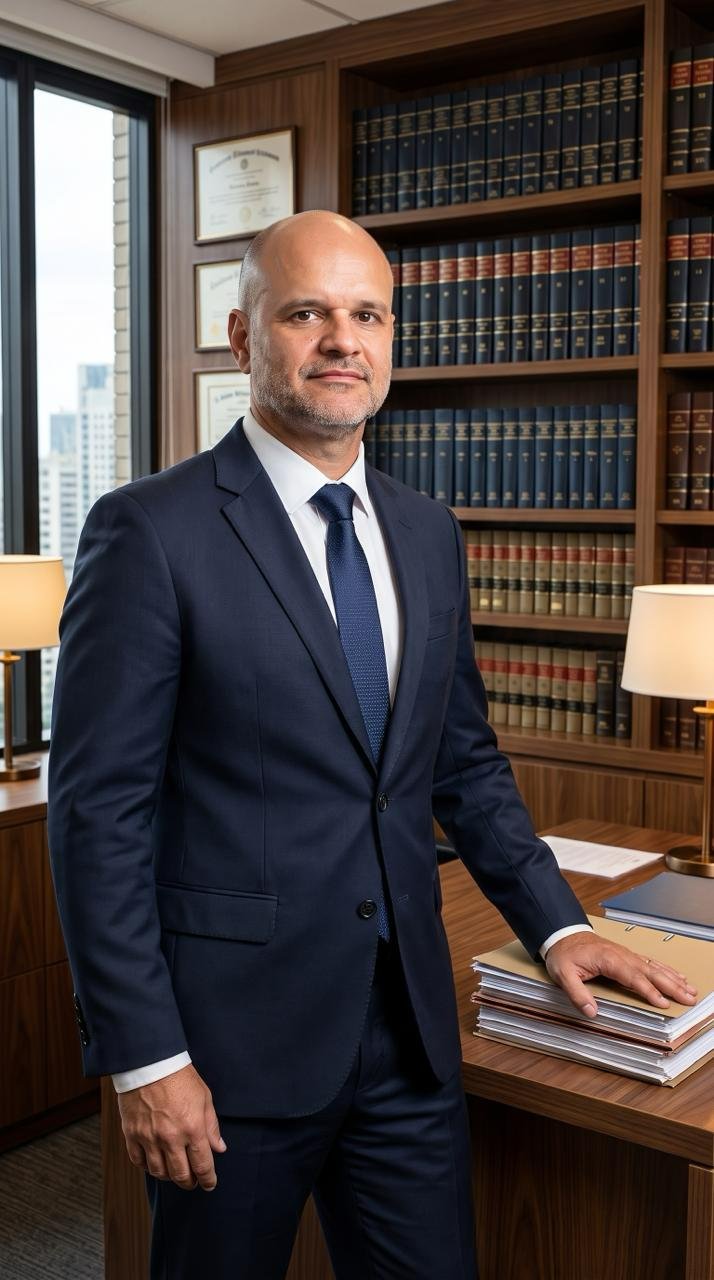 Dr. Francis Rodrigues no escritório de advocacia